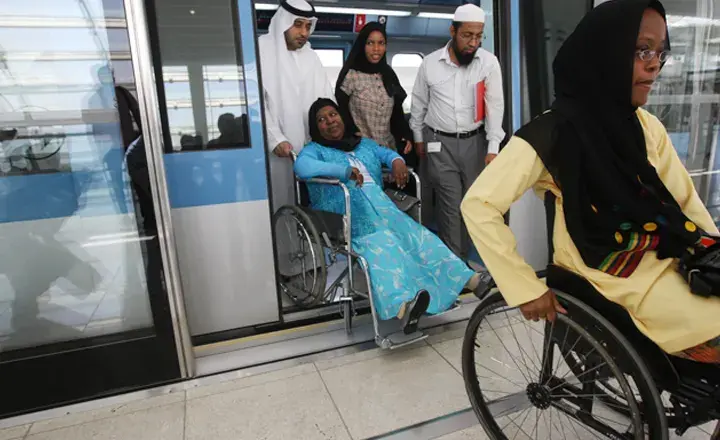 امکانات معلولین متروی دبی