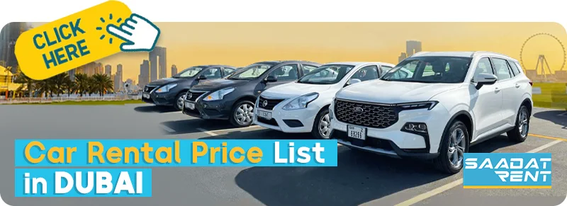 Car rental in Dubai price list