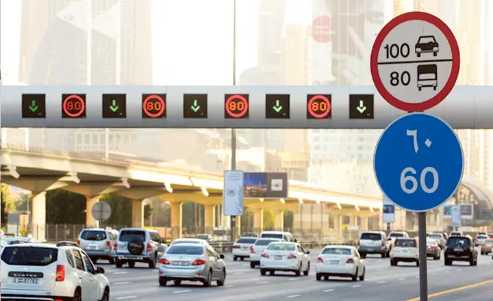 سرعت مجاز برای رانندگی در دبی