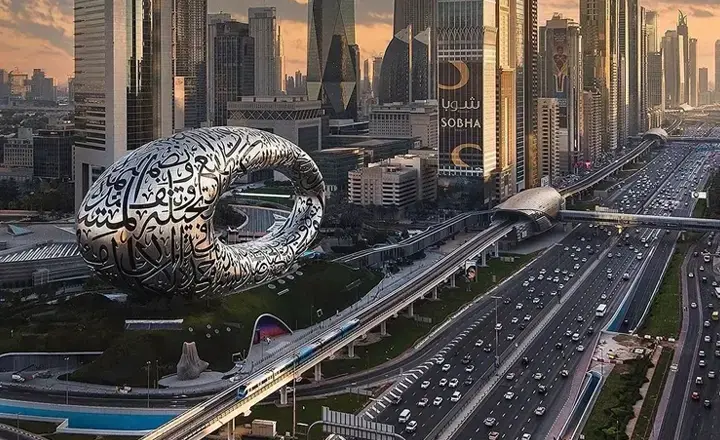 نمای موزه آینده در دبی