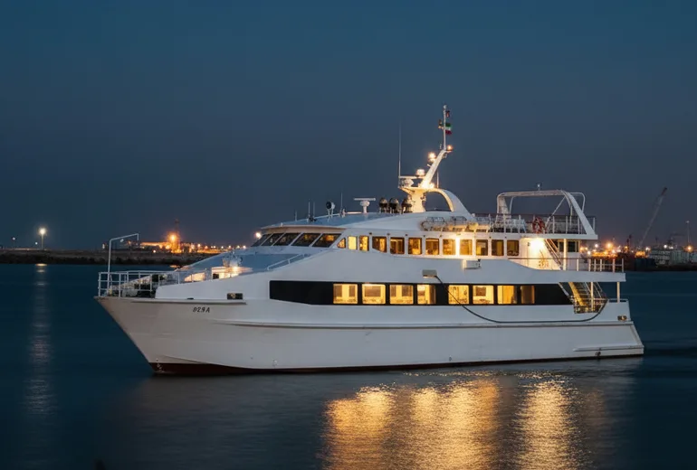 کشتی دنا از تفریحات شبانه کیش