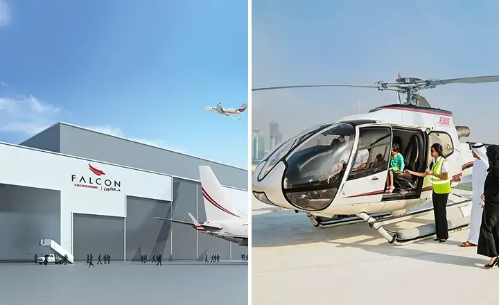 helicopter rental in Dubai Falcon Aviation