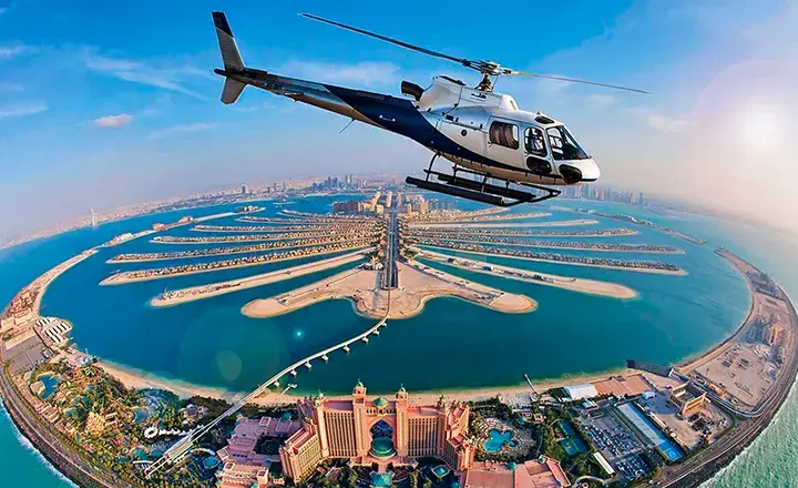 visit Dubai with helicopter rental