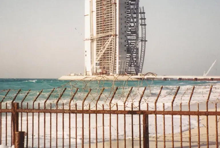 مراحل ساخت برج العرب دبی روی جزیره مصنوعی