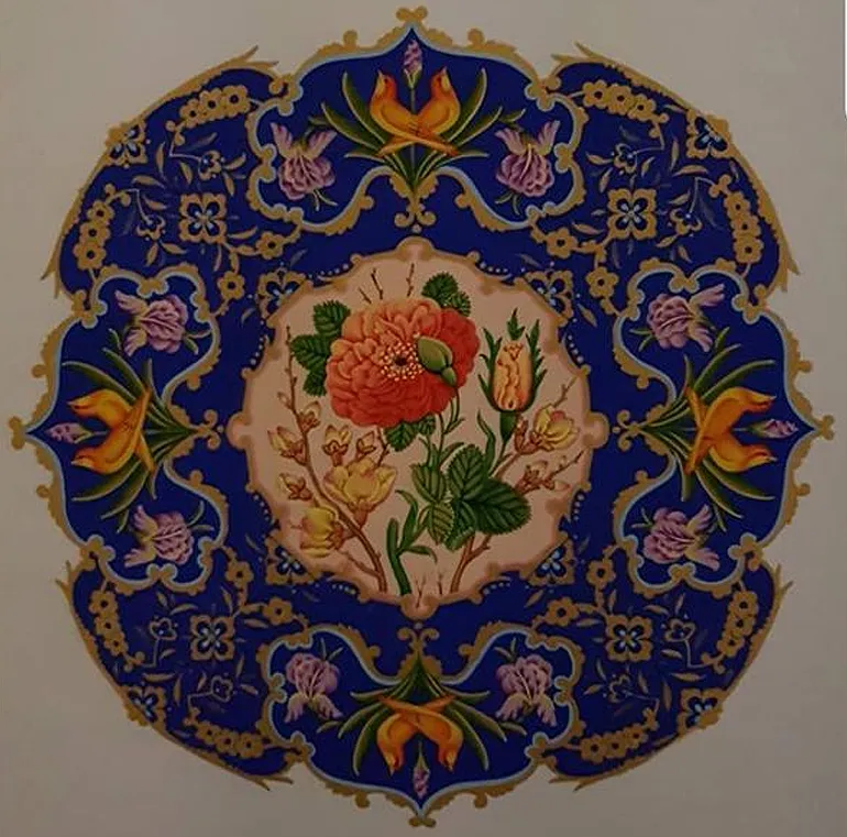 نقاشی گل و مرغ و مینیاتور​​​ یکی از بهترین سوغات شیراز