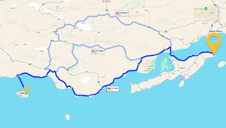 سفر با قایق از کیش به قشم