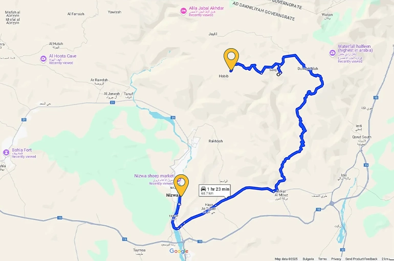 Nizwa to Jebel Akhdar