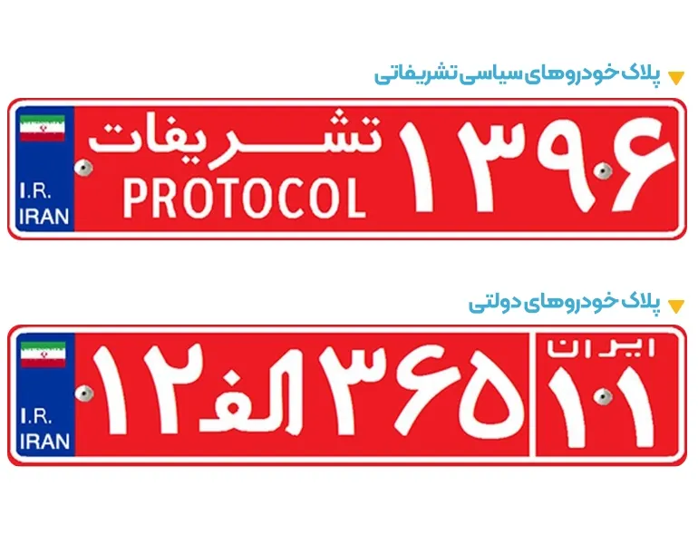 پلاک قرمز خودروهای دولتی و تشریفات در ایران