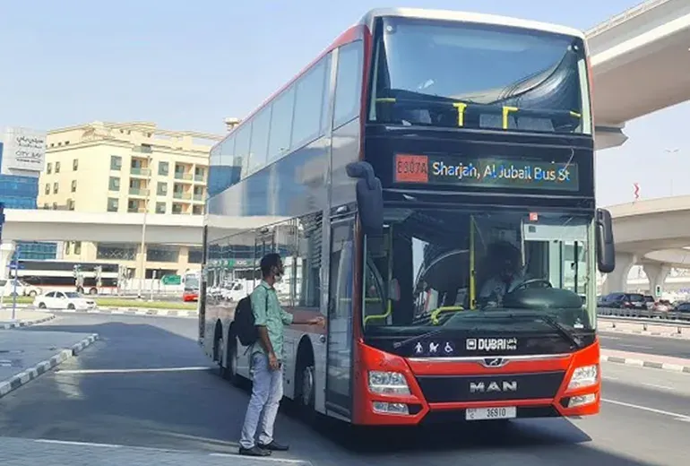 فاصله شارجه تا دبی با اتوبوس​
