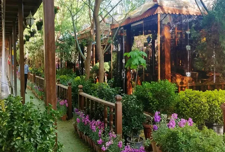 رستوران خوشا از جاهای لاکچری شیراز در شب