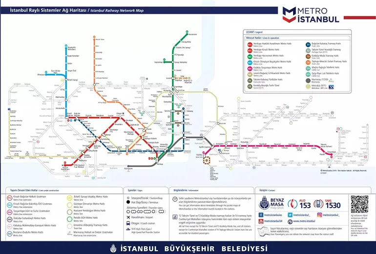 نقشه مترو فرودگاه جدید استانبول​