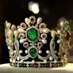 تاج شهبانو فرح پهلوی در موزه جواهرات ملی
