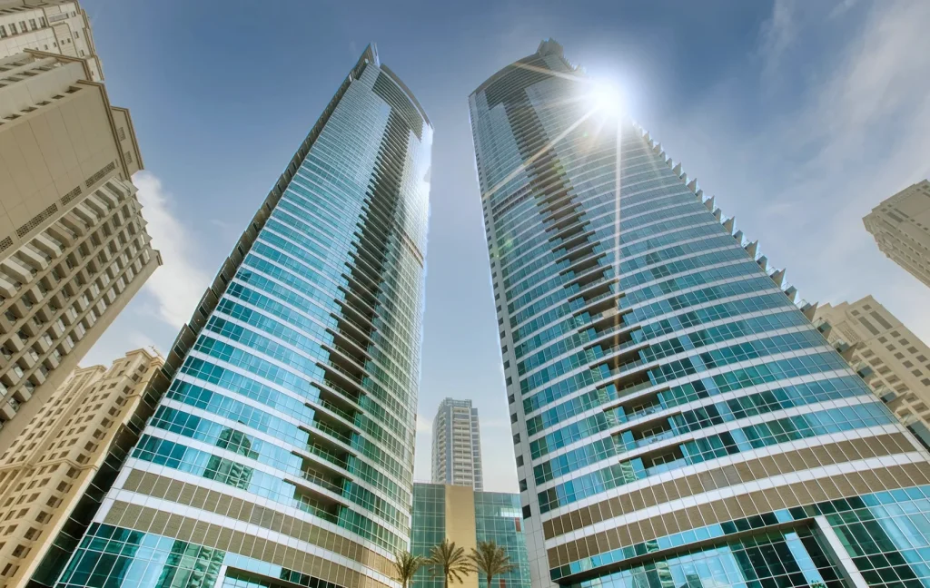 برج‌های دریایی الفتان از برج های دبی