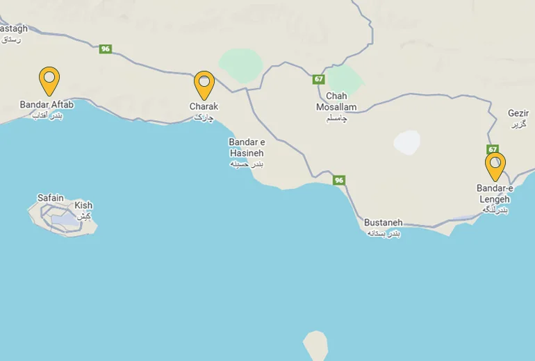 مسیرهای سفر زمینی به کیش با ماشین​ شخصی