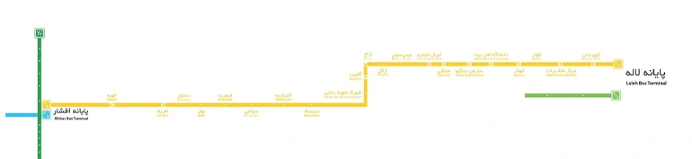 خط 6 نقشه بی آر تی تهران