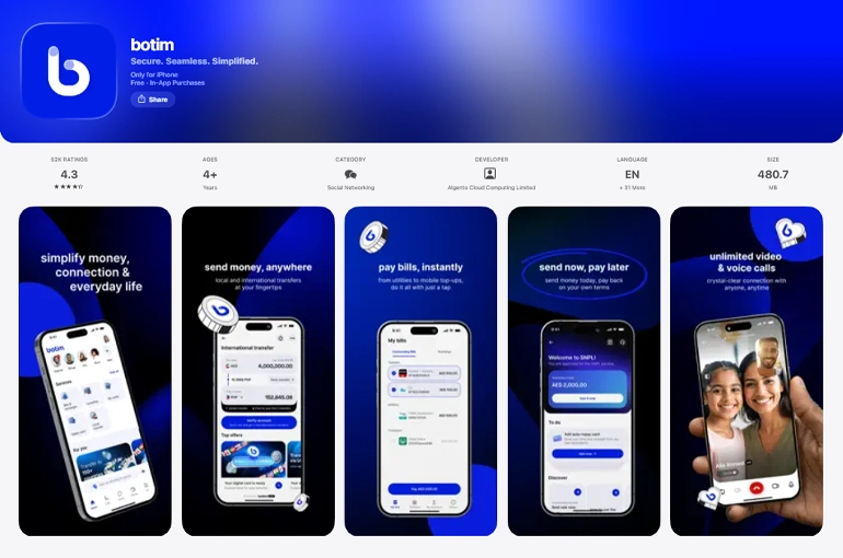 اپلیکیشن Botim دبی