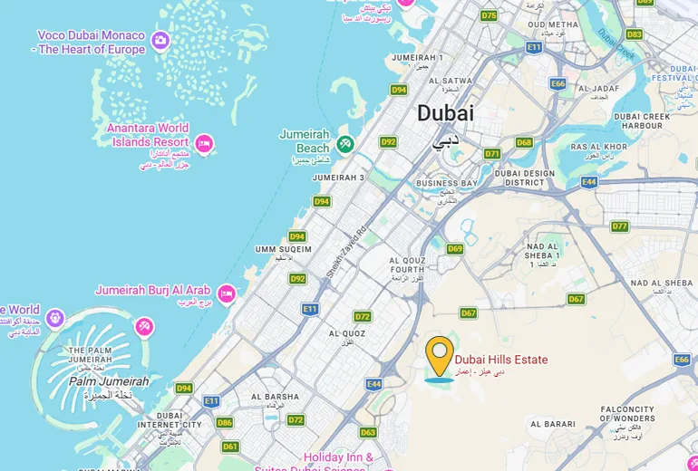 دبی هیلز کجاست؟