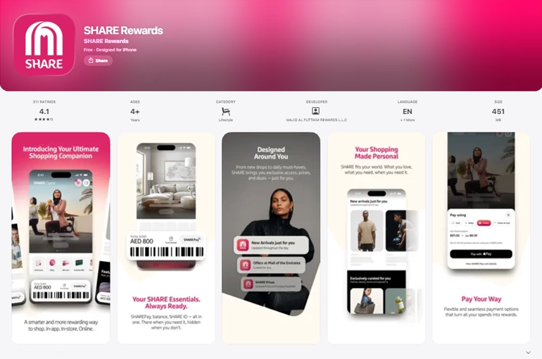 اپلیکیشن Share از اپلیکیشن های موردنیاز در دبی