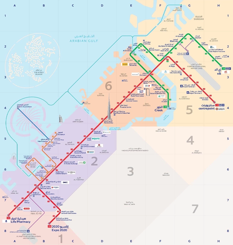 نقشه مترو دبی