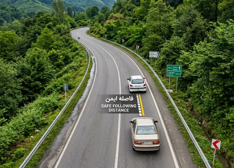 رعایت فاصله از نکات رانندگی برای مبتدی‌ها