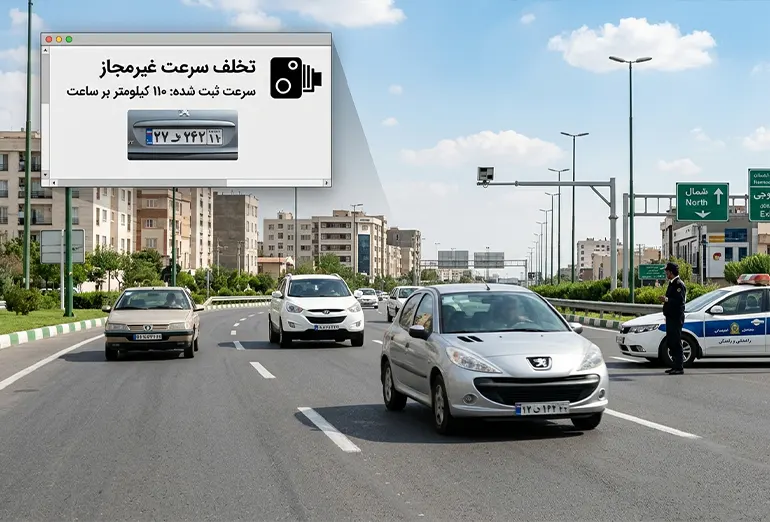 نرخ جریمه سرعت غیرمجاز در ایران