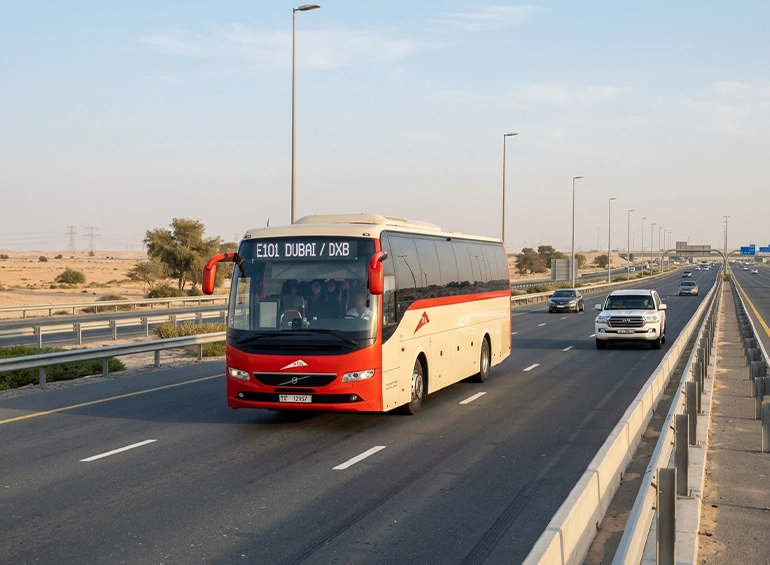 رفتن از ابوظبی به دبی با اتوبوس
