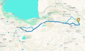 فاصله تهران تا مشهد