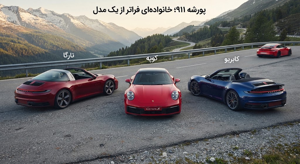 Porsche 911: The rear-engined sports car family.