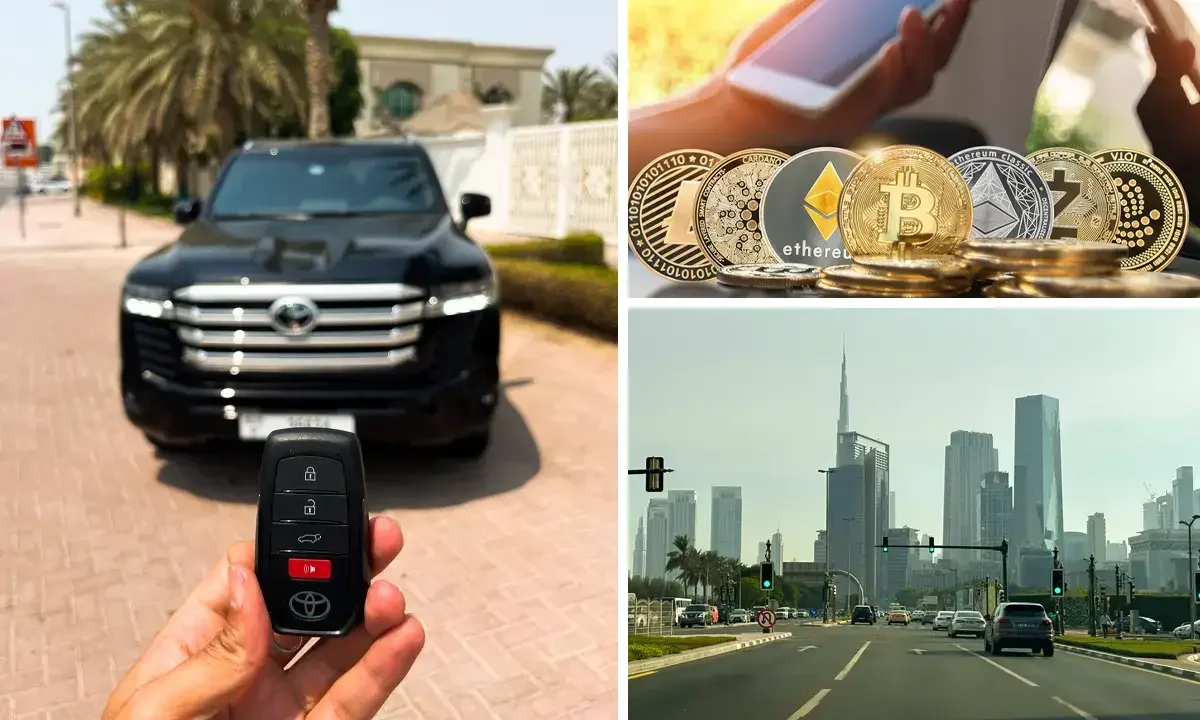 crypto and rent a car in dubai