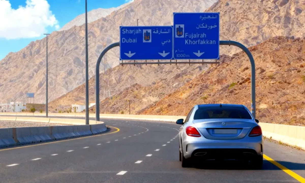 فاصله شارجه تا دبی