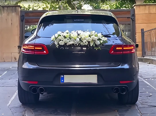 طرح گل‌آرایی ماشین عروس منحنی تلما