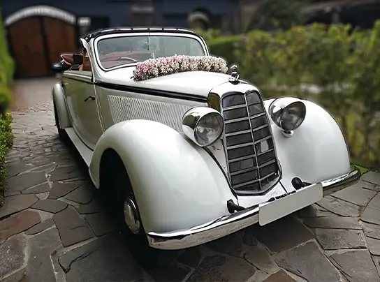 اجاره ماشین عروس بنز 170 کروک سفید