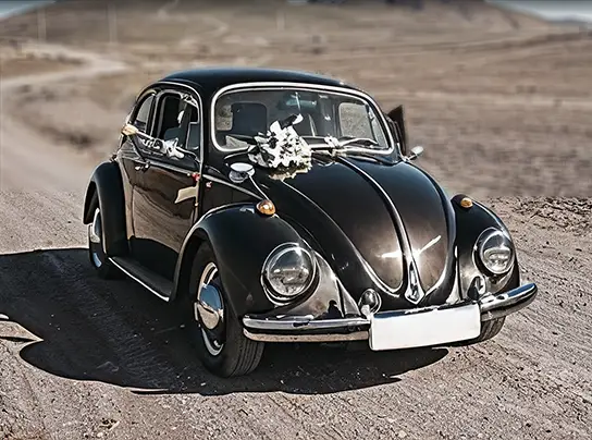 اجاره ماشین عروس فولکس مشکی