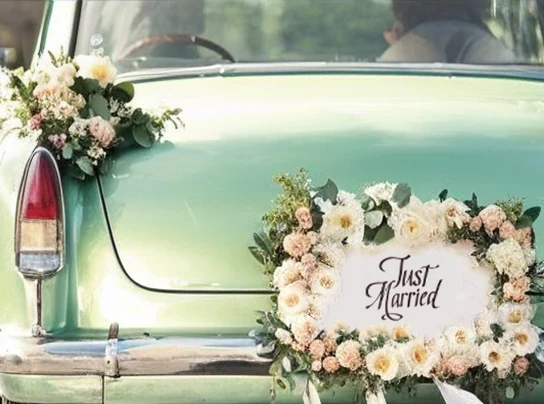 گل آرایی ماشین عروس طرح ژانت