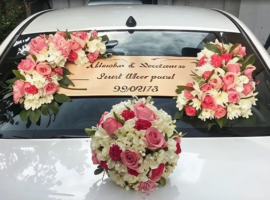 گل آرایی ماشین عروس طرح هانیکا