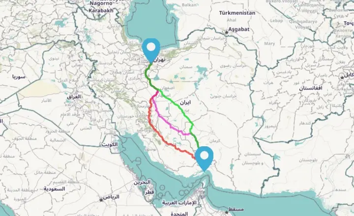 سفر به کیش از تهران با خودرو شخصی