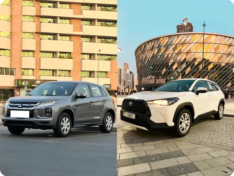 Mitsubishi ASX EEN vs Toyota Cross rental compare