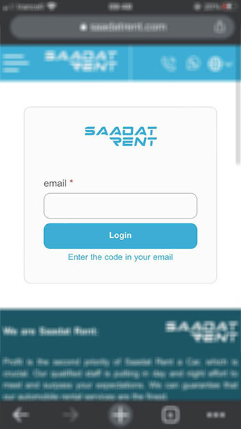 log in page in saadatrent