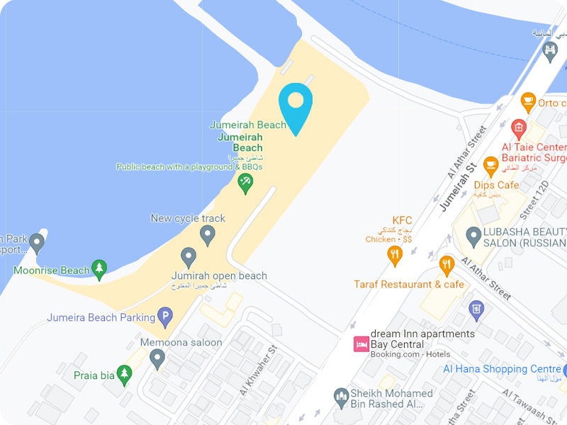 ساحل جمیرا روی نقشه