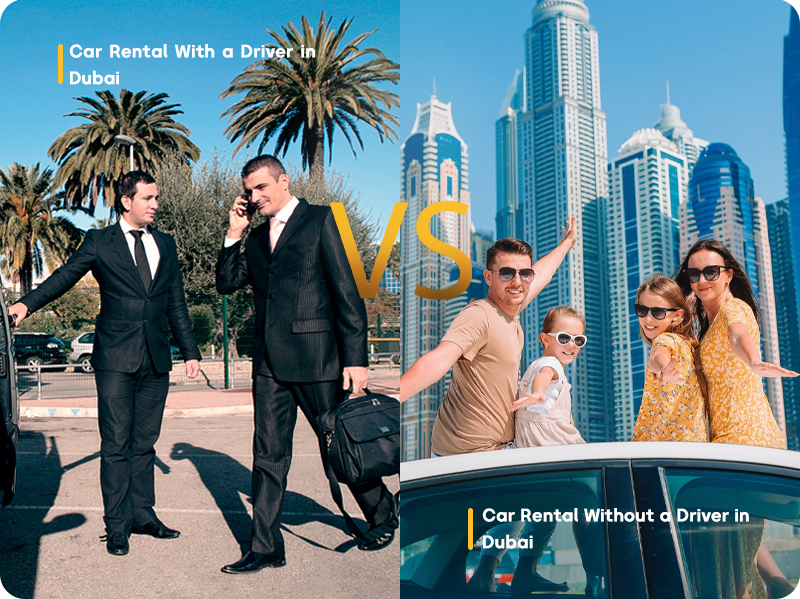 self drive vs. car rental with driver in Dubai