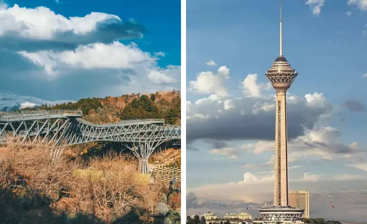 Tabiat Bridge and Milaad Tower - Tehran
