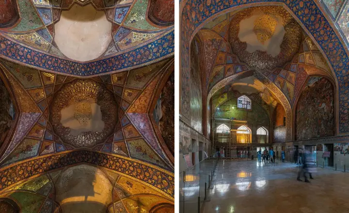 walls of chehlsotoun palace