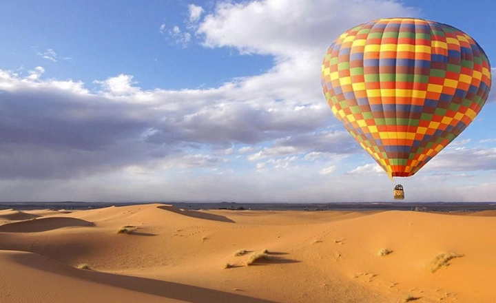Taking a Hot Air Balloon Ride Over the Desert