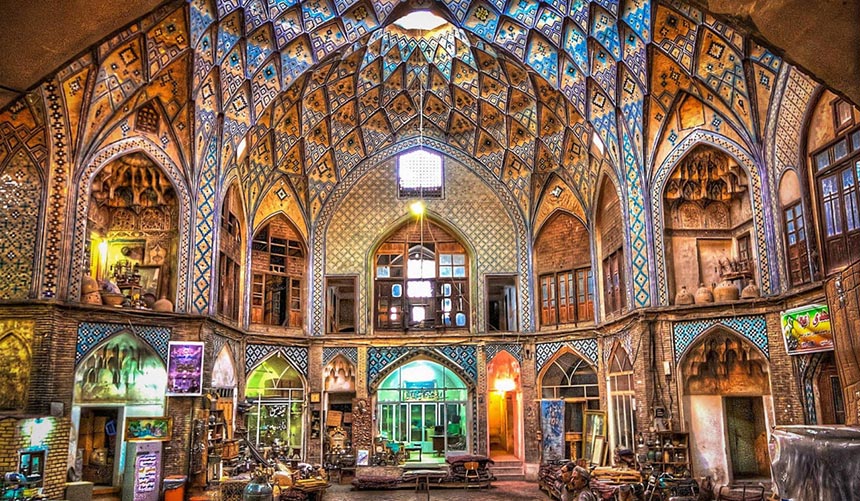 Kashan bazaar in iran